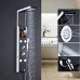 Rozin LED Multicolor Rainfall Waterfall Shower Panel Set Massage Sprays + Tub Faucet + Handheld Shower Temperature Display - B075FRZLTK
